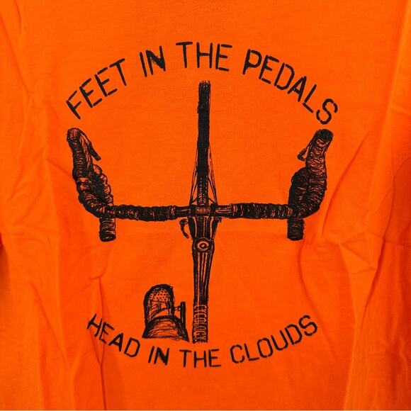 Cycology Feet in the Pedals Tee in orange Size L - Picture 2 of 6